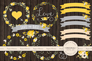 Wedding Floral Clipart & Vectors, an Illustration by Amanda Ilkov (Thumbnail 2 of 4)