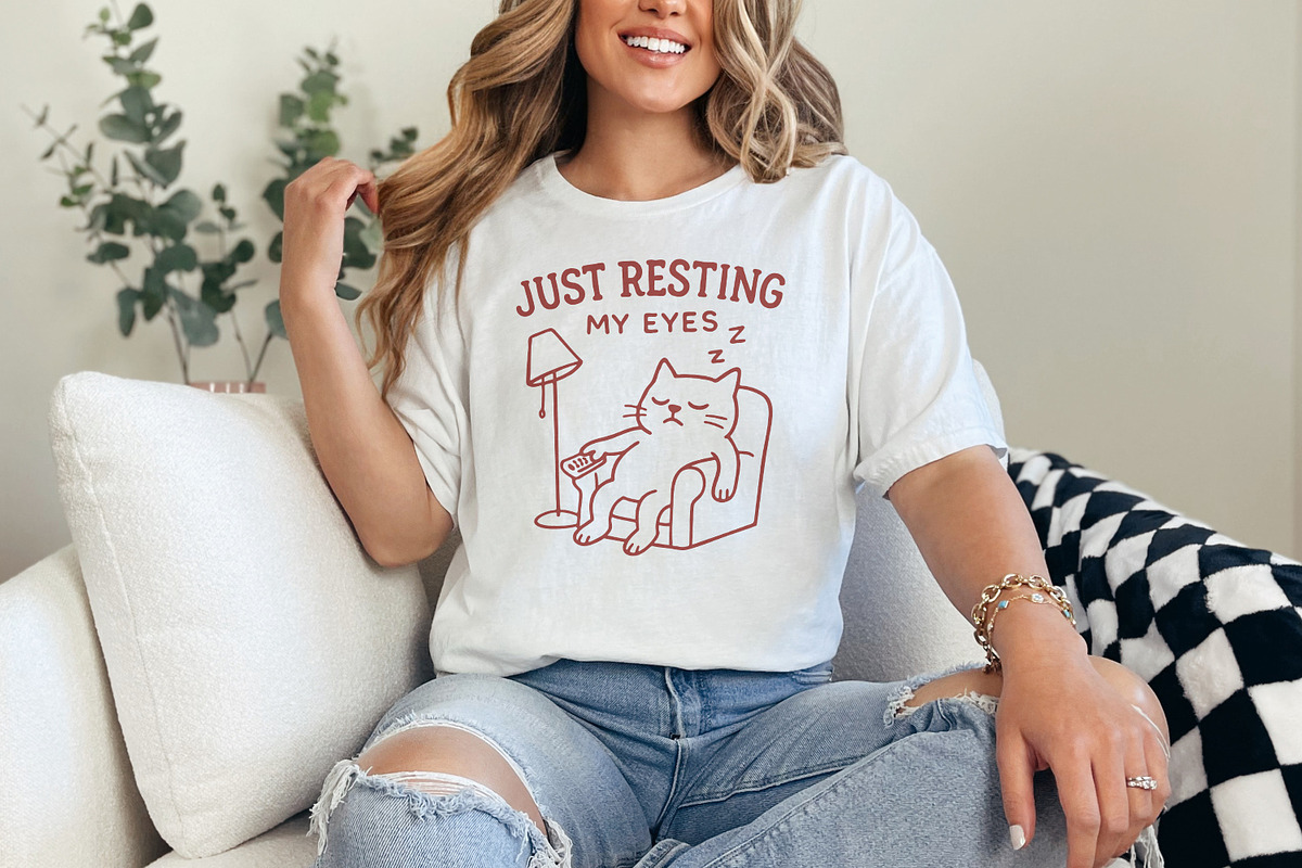 Just Resting My Eyes Cat PNG, Funny, an Illustration by SharpMarketplace (Photo 6 of 9)