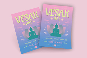 Gradient Vesak Day Flyer, a Flyer Template by megarez