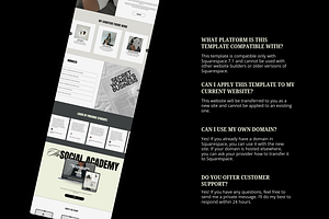 Modern Website Template Squarespace