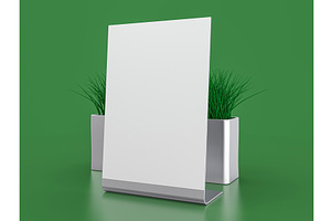 Blank paper Table Tent. Mockup on