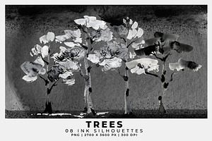 Tree Ink Silhouettes