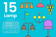 Lamp Illustration Pack, an Illustration by baii09 (Thumbnail 1 of 2)