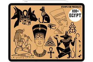 Egypt - Procreate Tattoo Stamp Set