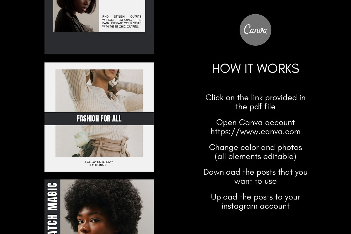 Fashion Instagram Templates, a Social Media Template by KeronnArt (Photo 4 of 10)