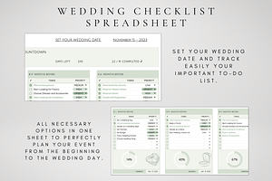 Wedding Checklist Google Spreadsheet