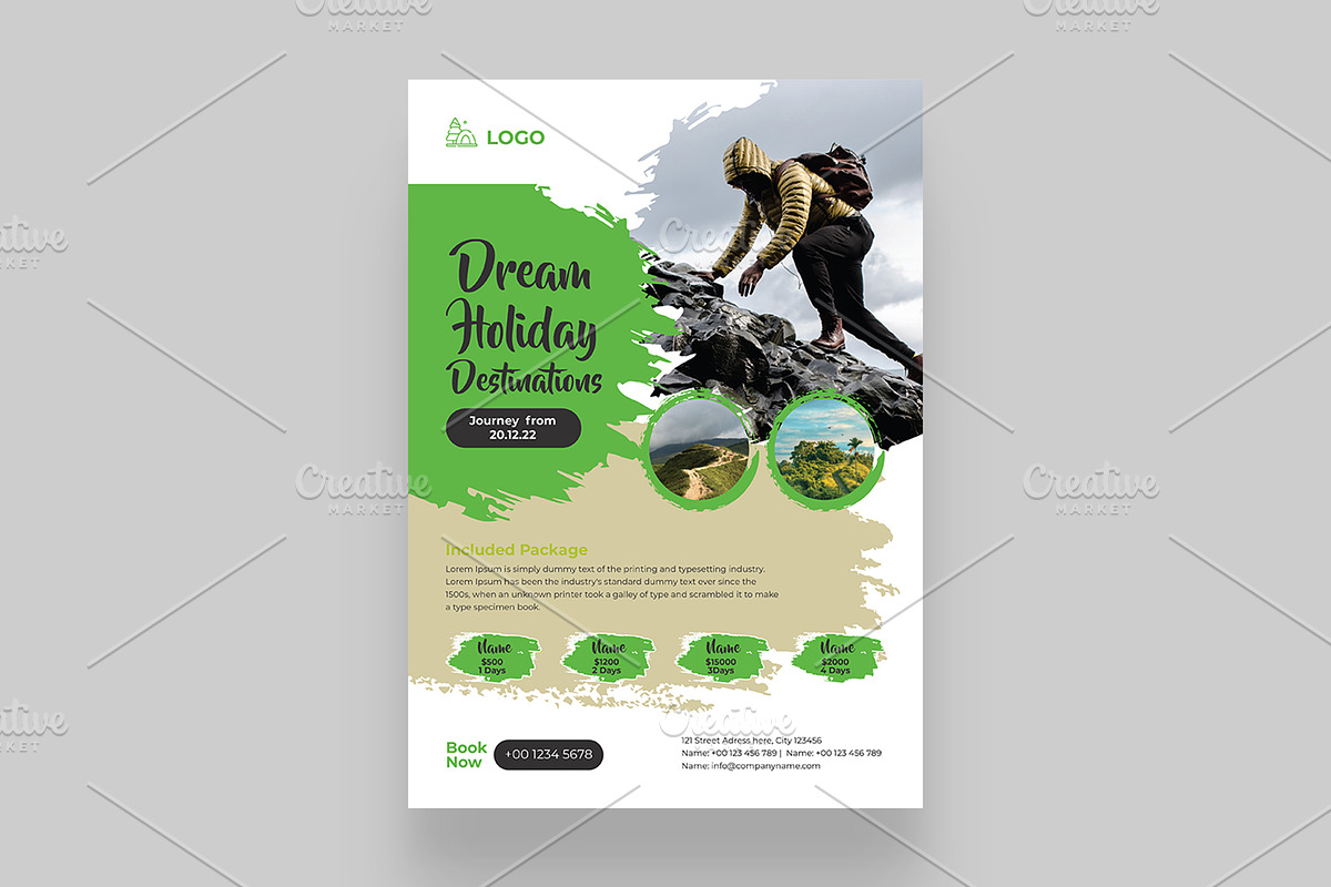 Modern Travel Flyer Design, a Flyer Template by Shahjahangdb1 (Photo 4 of 13)