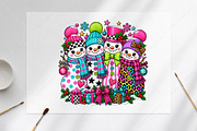 Preppy Snowman Christmas PNG, a Seasonal Illustration by Canvas Craft (Thumbnail 6 of 6)