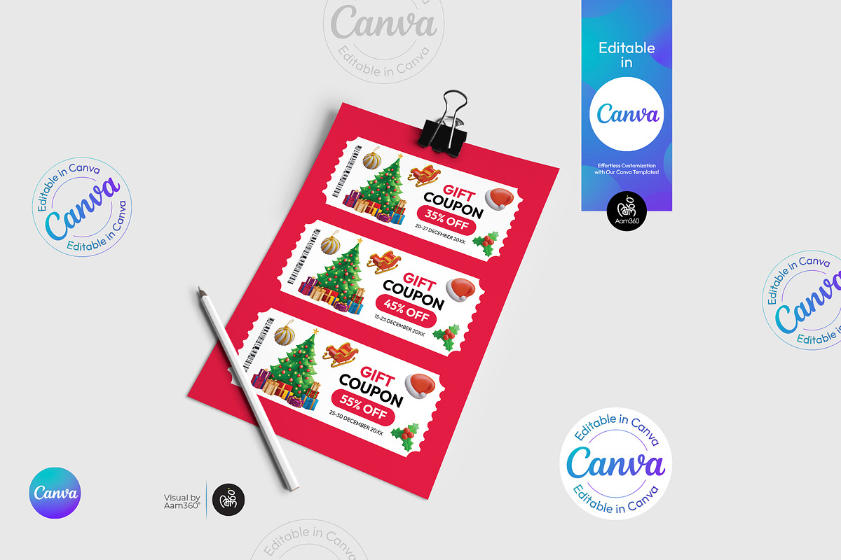 Christmas Coupon Book Template, a Flyer Template by Aam360 (Photo 2 of 3)