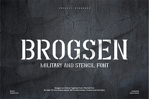 Brogsen - Military Stencil Font