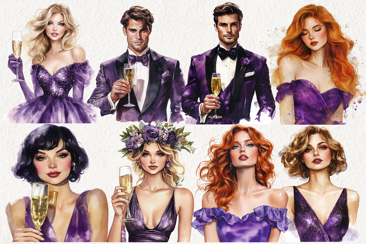 Luxury New Year's Eve Clipart, an Illustration by NadiaTheronArt (Photo 4 of 5)