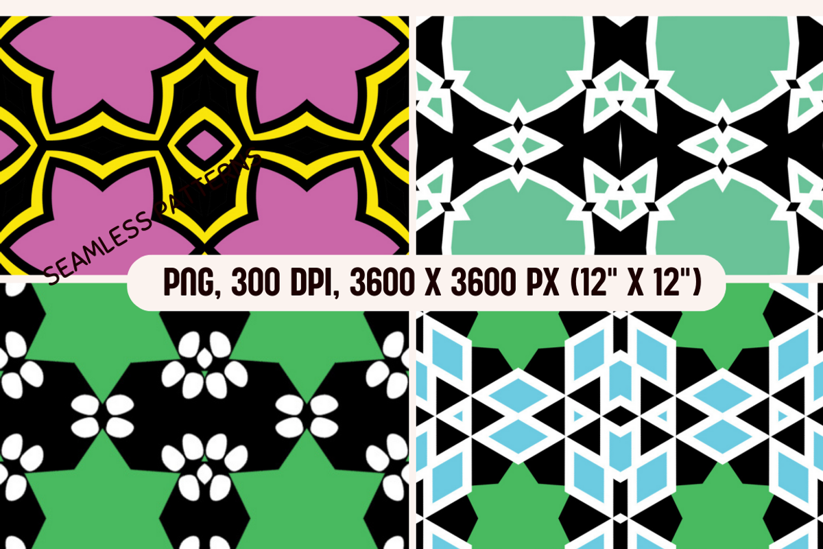 Vivid Geometry Palette Patterns, a Pattern Graphic by PrintHaven Designs (Photo 4 of 8)