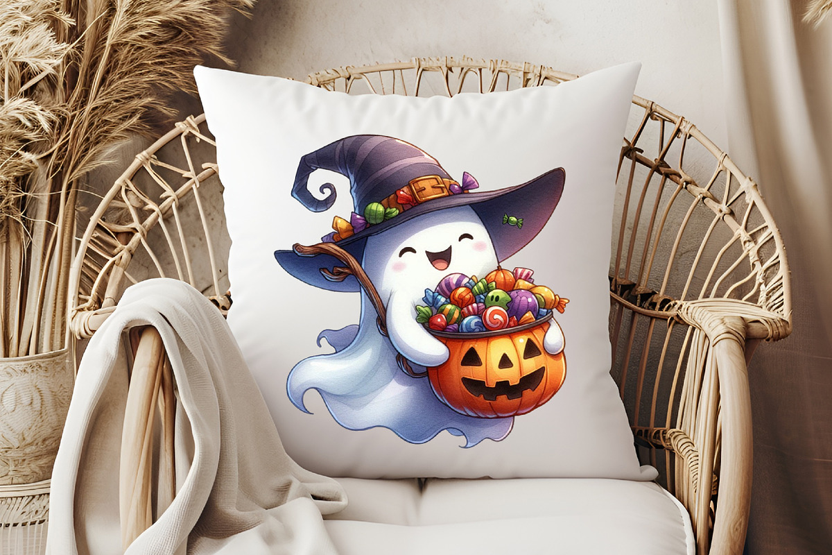 Cute Ghost Halloween Clipart, an Illustration by Pixels.Craft (Photo 6 of 7)