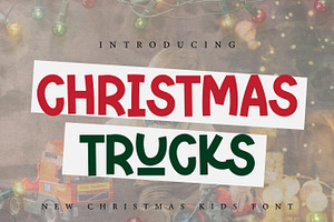 Christmas Trucks - Holiday Design, a Handwritten Font by MaxArt Foundry