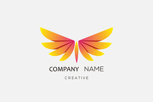 Gradient Dragonfly Design Logo Color