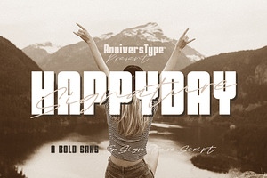 Happyday Script & Sans - Font Duo