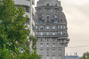 Twilight view of palacio salvo in montevideo, an Architecture Photo by DanFLCreativo