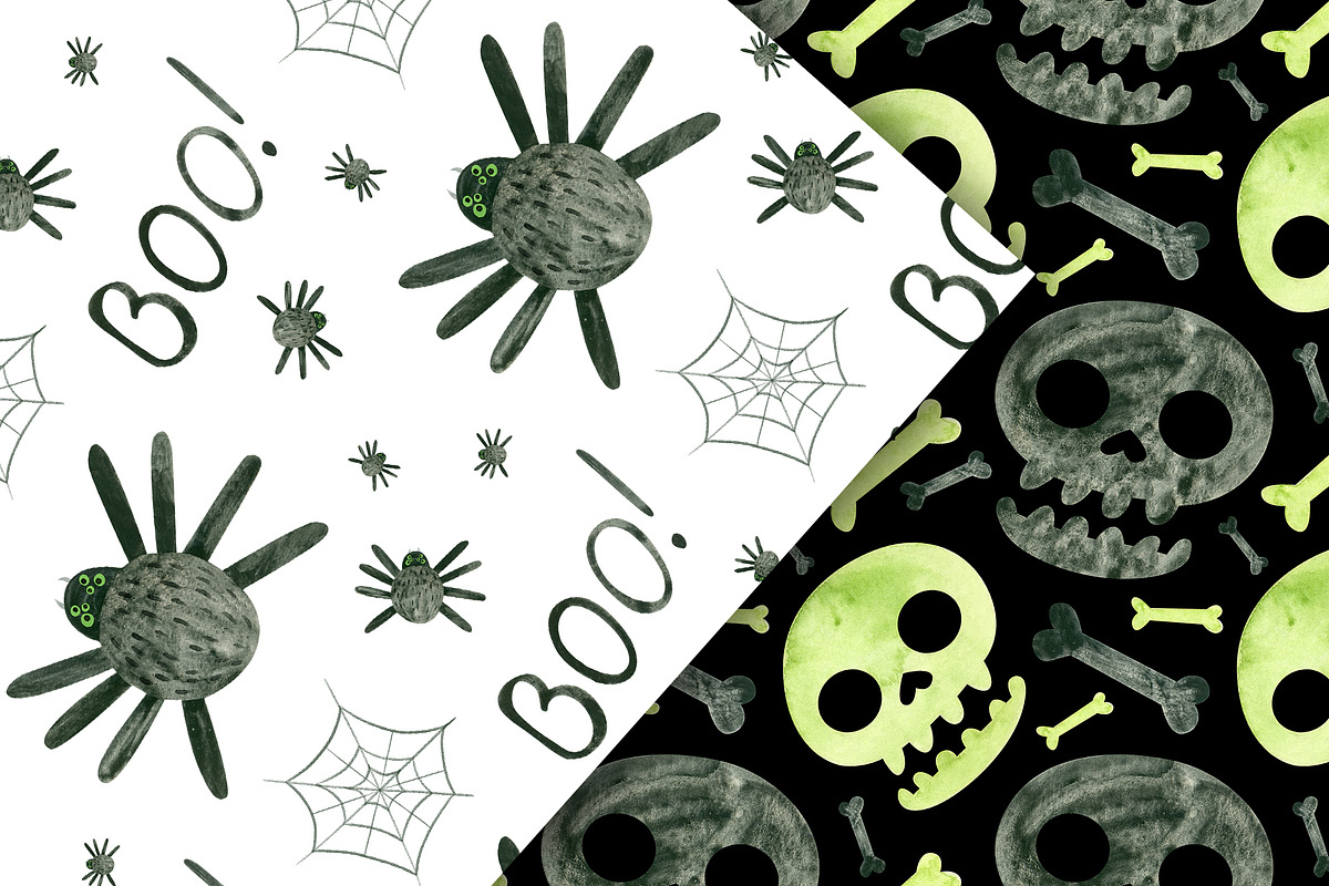 Green Halloween Clipart & Patterns, an Object Graphic by Valin Malin (Photo 8 of 14)