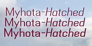 MyhotaHatched, a Sans Serif Font by Ingrimayne Type (Thumbnail 1 of 6)