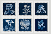 Lupa Co · Cyanotype Botanical Stamps, a Texture Illustration by milatovar (Thumbnail 2 of 18)