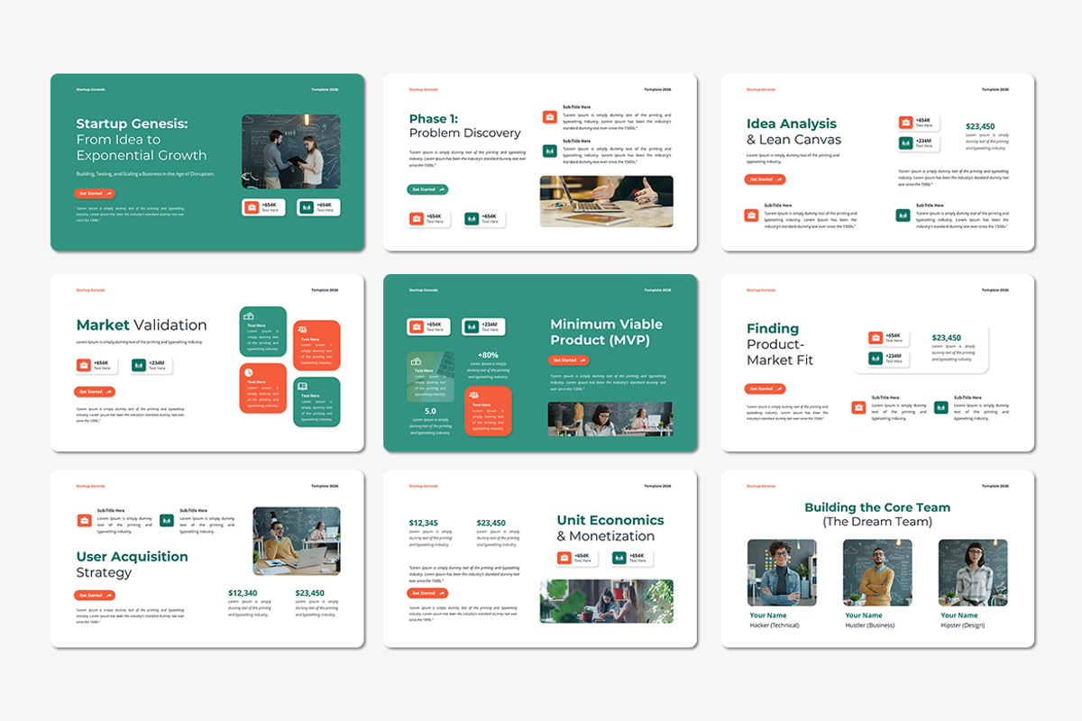 Startup Genesis - Google Slides, a Presentation Template by QR Design Studio (Photo 2 of 3)