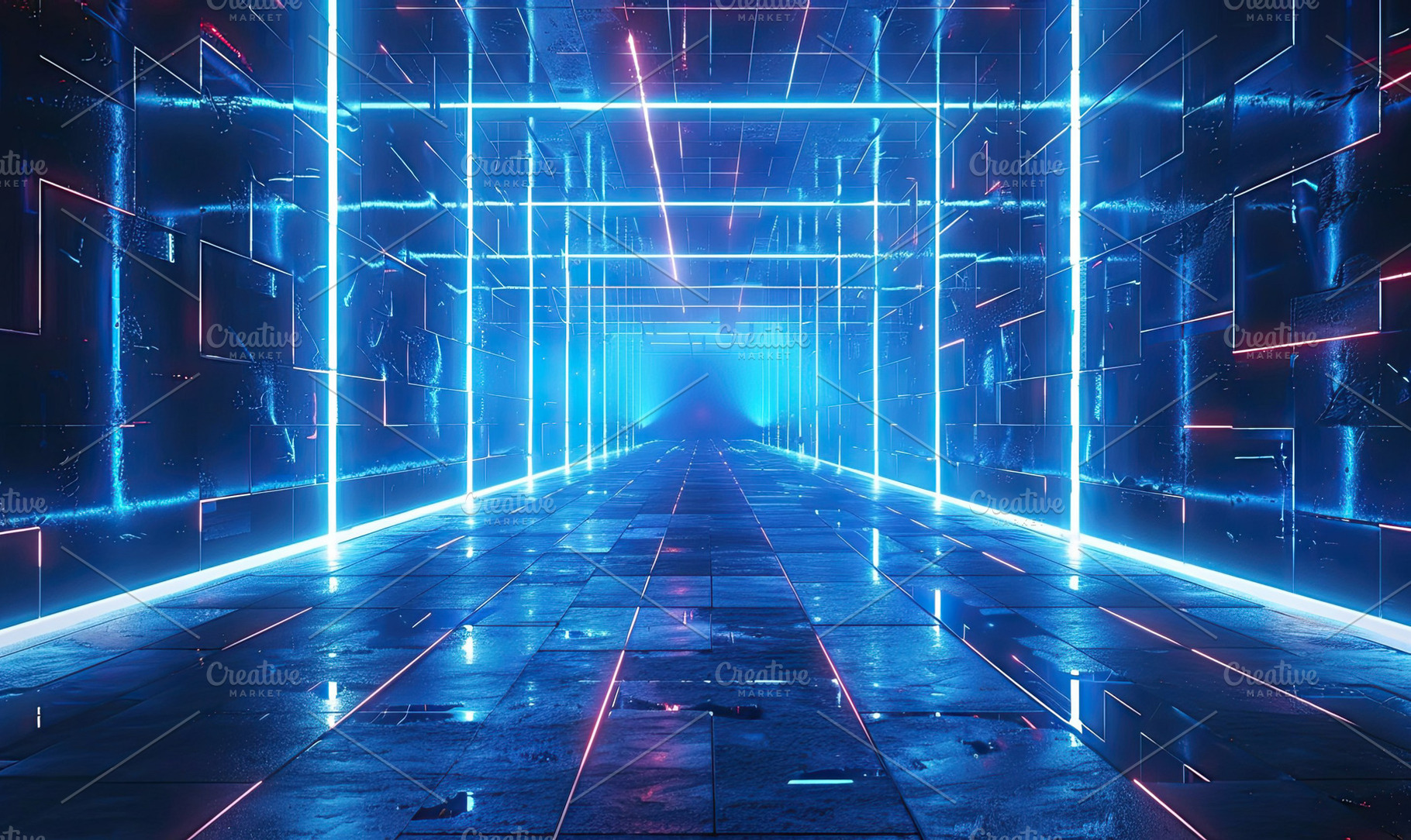 abstract template with bright blue n, a Photo by LOGOCREATIVE