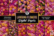 Pink Summer Lantana Flowers Pattern, a Pattern Graphic by Creative Store (Thumbnail 1 of 5)
