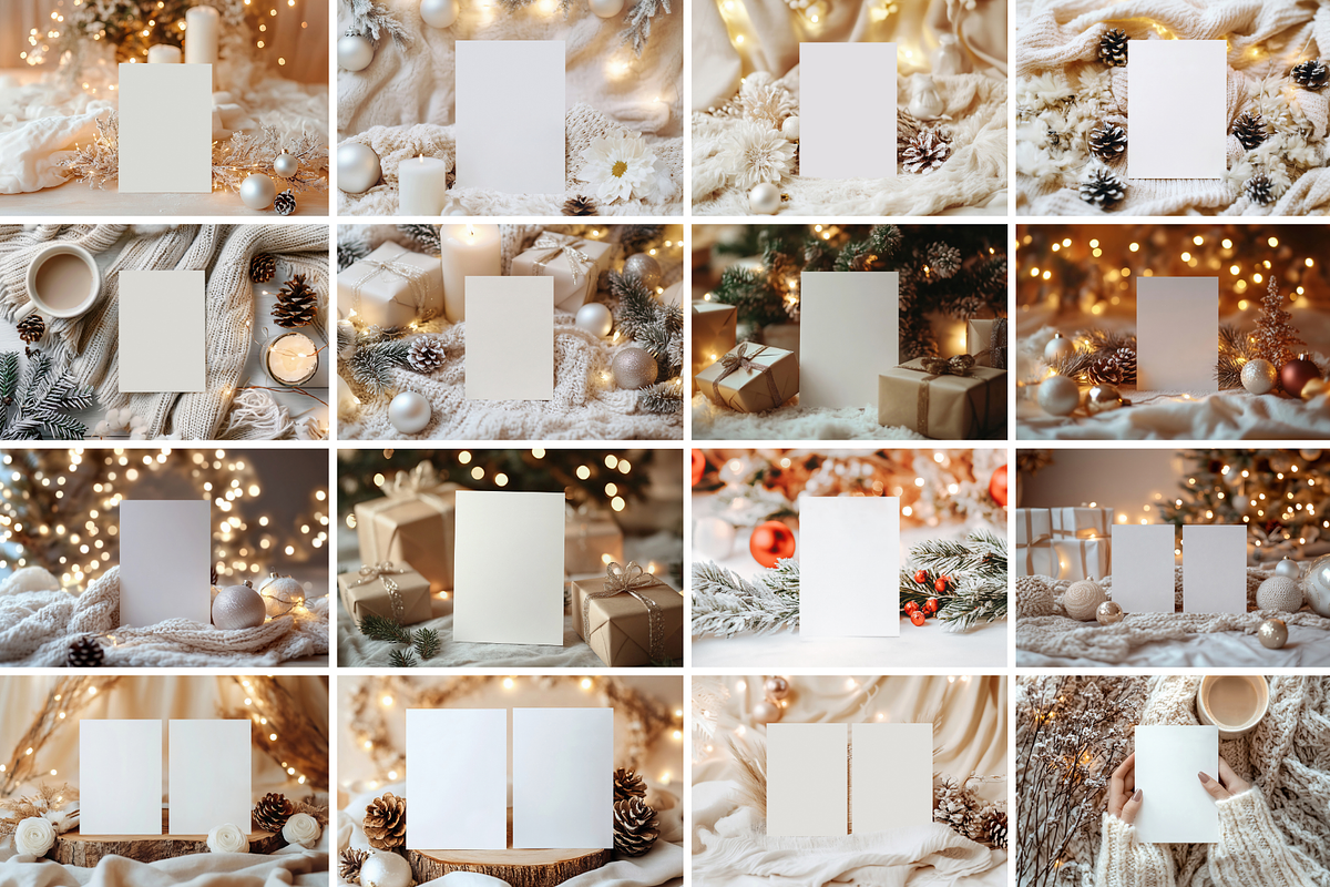 Christmas Card Mockup Bundle, a Product Mockup by TatiMockup (Photo 3 of 8)