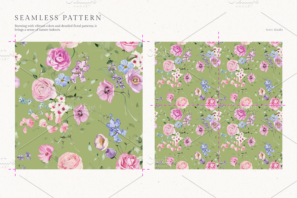 FLORAMA 6 Floral Seamless Patterns, a Pattern Graphic by Veris Studio (Photo 19 of 34)