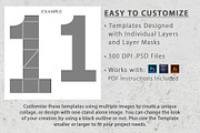 12x12 Number Photo Collage Templates, a Marketing Template by Loveurstyle Designs (Thumbnail 4 of 5)