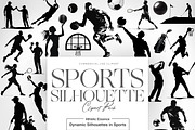 Sports Silhouette Clipart, Football, a Sport Illustration by BrushstrokeArtGB (Thumbnail 1 of 9)