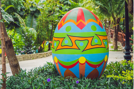 Multicolored eggs in the grass, a Holiday Photo by Elizaveta Galitskaya