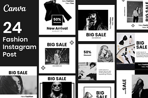 Fashion Instagram Post Templates Kit, a Social Media Template by GenesisCreativeCo