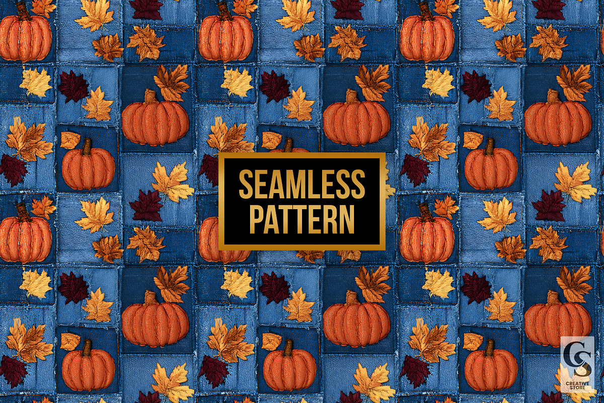 Farmhouse Denim Patchwork Pattern, a Pattern Graphic by Creative Store (Photo 4 of 5)