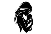 50 Mother and Baby Silhouette Bundle, an Illustration by Creativeshirt (Thumbnail 43 of 48)