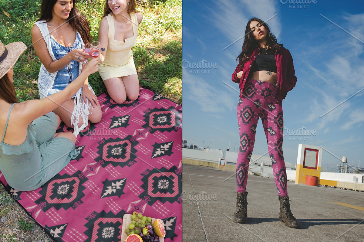 Pink Native American Pattern, a Pattern Graphic by PPEthnicDecorPattern (Photo 8 of 10)