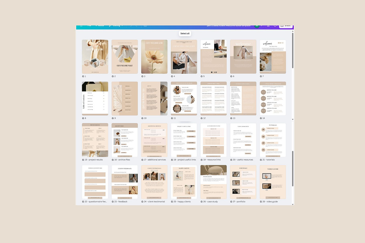 Client Welcome Services Bundle CANVA, a Brochure Template by Deepa Template Studio (Photo 9 of 23)