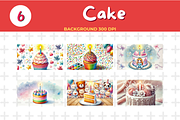 Watercolor of a Cake Background JPG, an Education Illustration by John_Walker (Thumbnail 3 of 3)