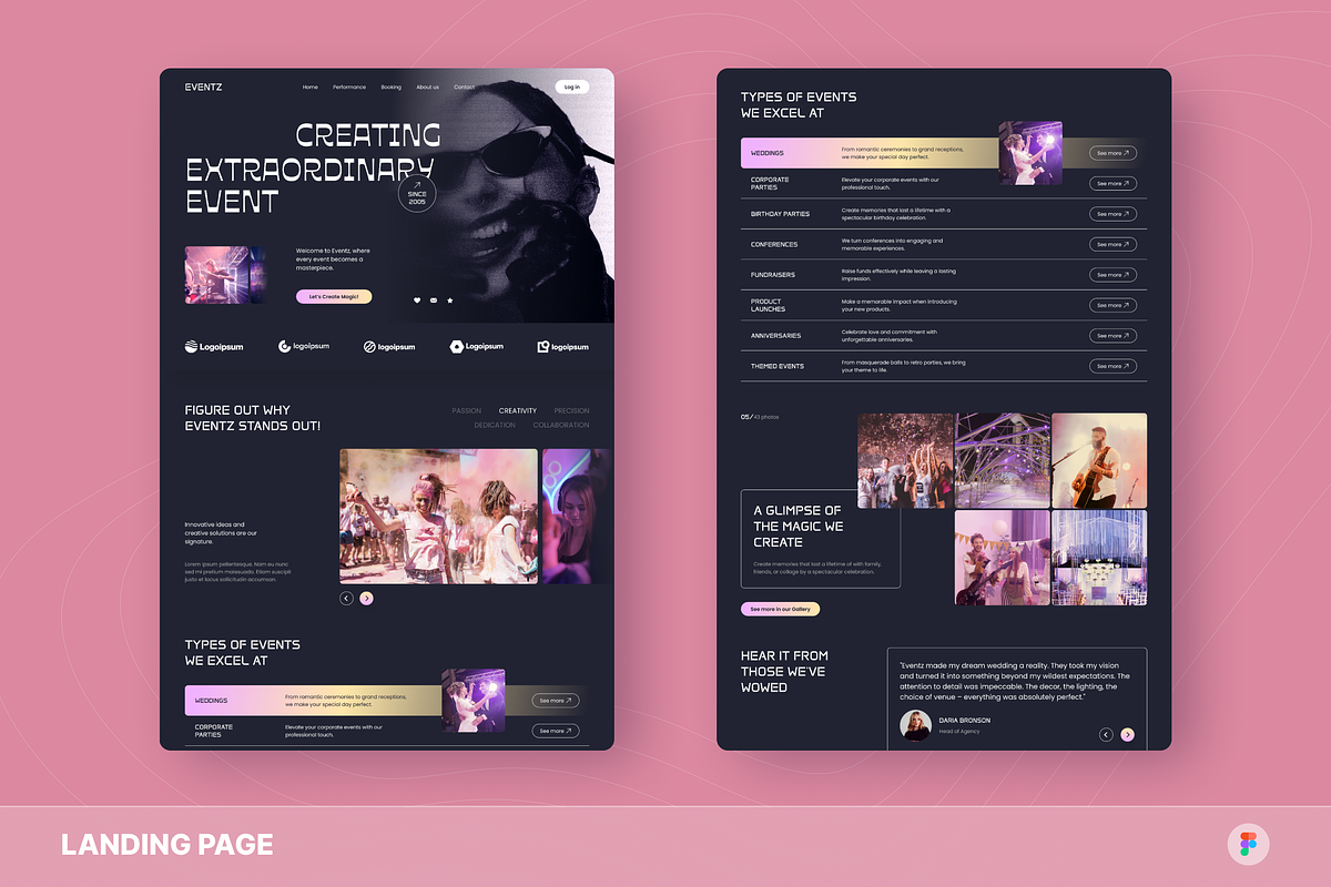 Eventz - Event Planner Landing Page, an UI Kit Template by Studio Delapan (Photo 3 of 3)