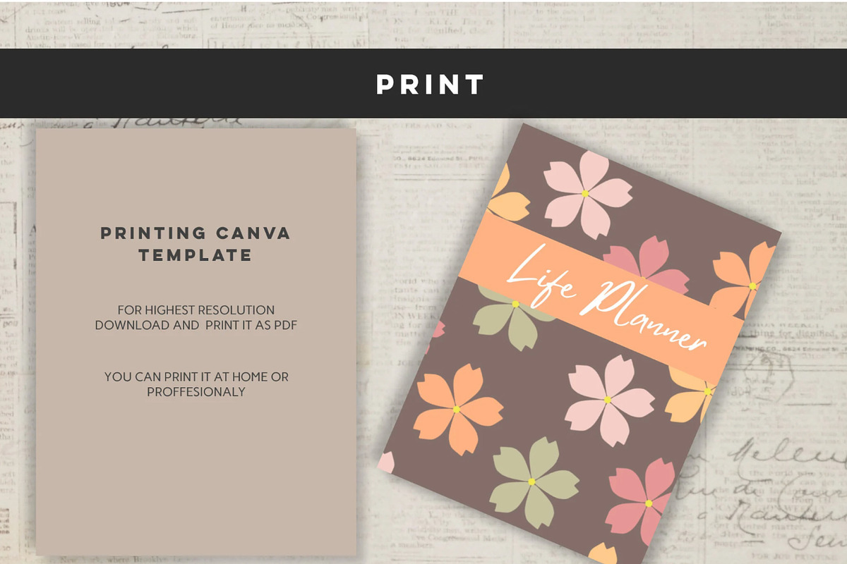Printable Life Planner Template, a Stationery Template by Design House (Photo 7 of 9)