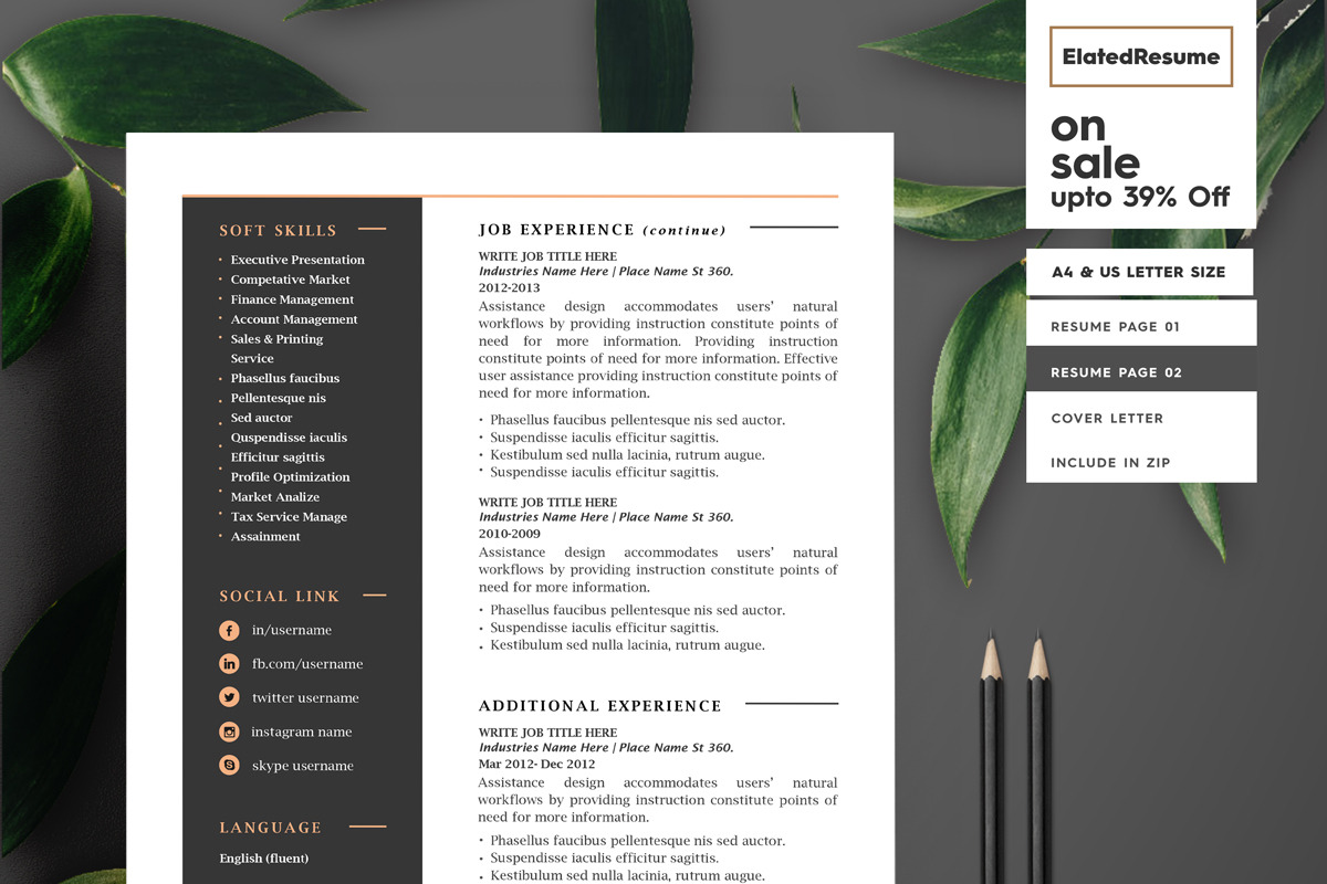 Word Resume & Cover Letter Template, a Resume Template by Axpand (Photo 2 of 5)