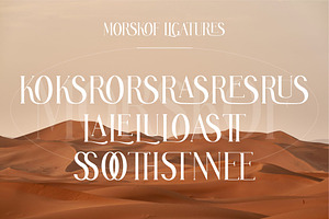 MORSKOF Ligature Serif Typeface