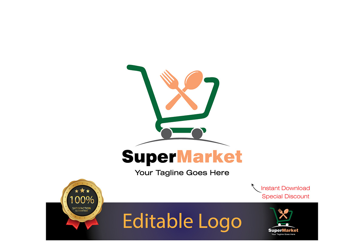 Super Market Logo Design Template