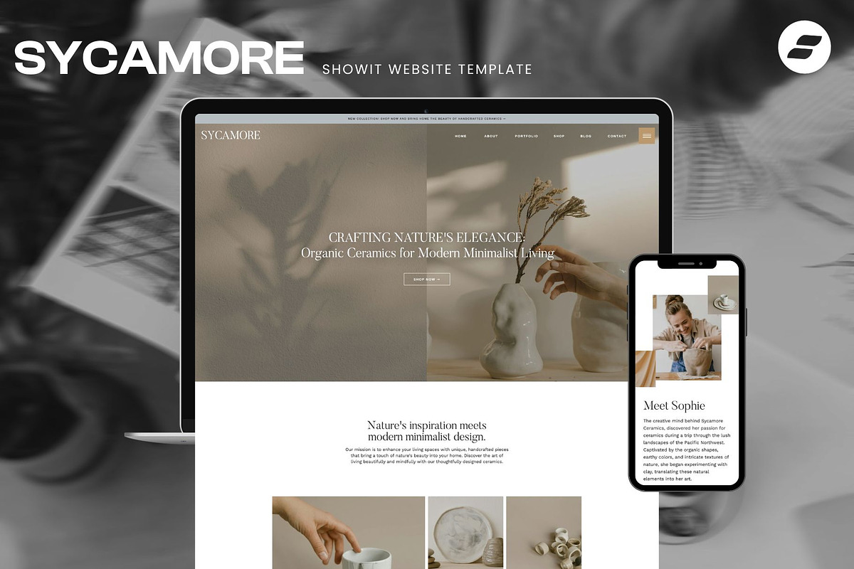 Sycamore: Showit website template, a Templates & Theme by Aspen Creative Studio (Photo 1 of 4)