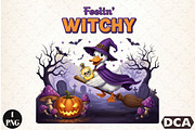 Halloween Witch Goose Feelin' Witchy, an Illustration by DreamCafeArt (Thumbnail 7 of 7)
