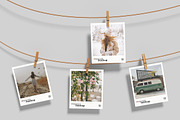 Hanging Polaroid Set Mockup, a Product Mockup by bimockup (Thumbnail 3 of 6)