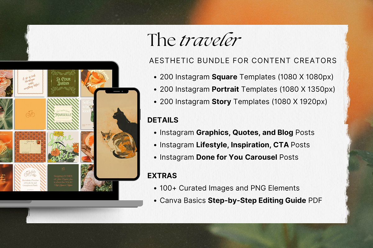 The Traveler Social Media Bundle, a Social Media Template by The Flossy Finch (Photo 2 of 21)