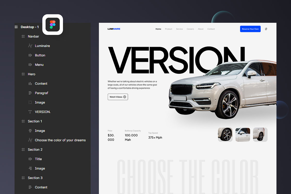 Electric Vehicle Landing Page, a Landing Page Template by SLAB! Design