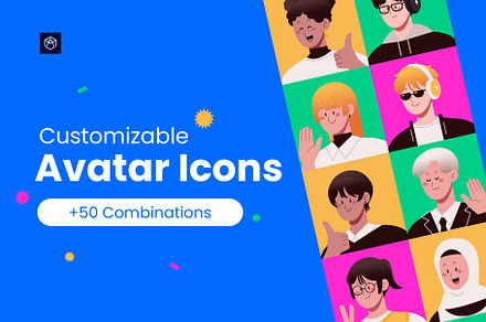 Customizable Avatar Icons, a Person Illustration by Artbox Studio