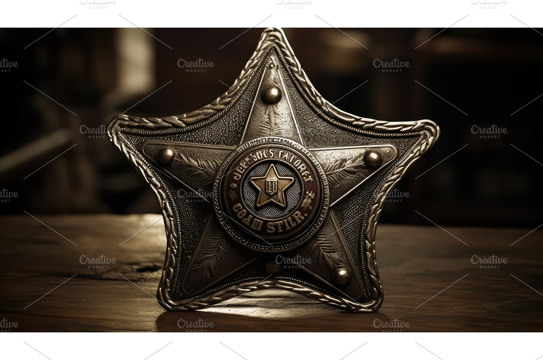 honor police badge star ai generated, a Background Photo by pikepicture